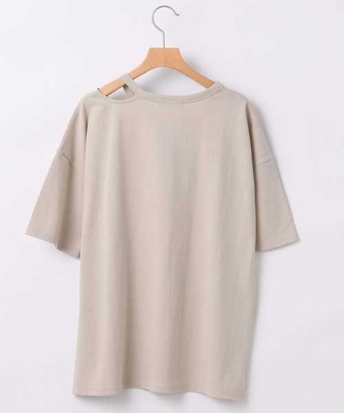 DISCOAT（ディスコート）の「綿テンセル肩開きプルオーバー（Tシャツ/カットソー・レディース・ブラック/ライトグレー/ブラウン/モスグリーン・FREE）」の21枚目の写真