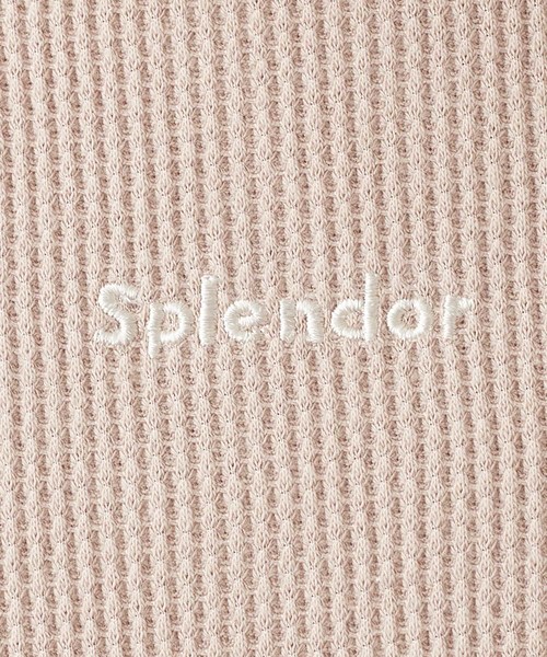 DISCOAT（ディスコート）の「ワッフルミニロゴ刺繍Tシャツ（Tシャツ/カットソー・レディース・チャコールグレー/ベージュ/アイボリー/ボルドー・FREE）」の13枚目の写真