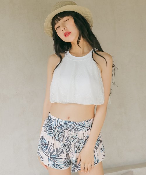 ハイネックフレアビキニ ショートパンツ付き 水着3点セット 水着 Koisama コイサマ のファッション通販 Zozotown