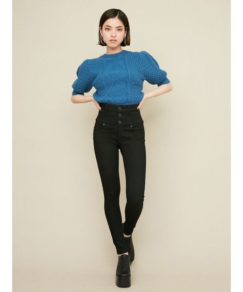 EMODA（エモダ）の「【ELDER】NUDEハイウエストデニム（デニムパンツ・レディース・ブラック/インディゴブルー・X-SMALL/SMALL/MEDIUM）」の9枚目の写真