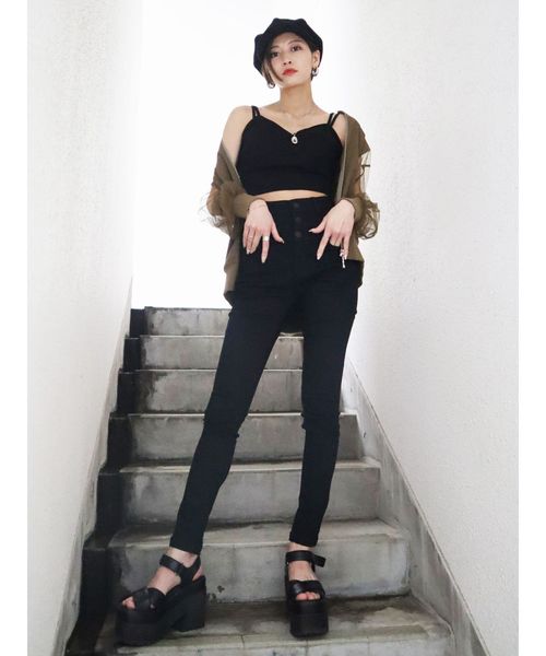 EMODA（エモダ）の「【ELDER】NUDEハイウエストデニム（デニムパンツ・レディース・ブラック/インディゴブルー・X-SMALL/SMALL/MEDIUM）」の18枚目の写真