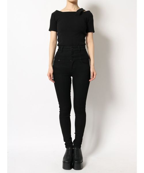 EMODA（エモダ）の「【ELDER】NUDEハイウエストデニム（デニムパンツ・レディース・ブラック/インディゴブルー・X-SMALL/SMALL/MEDIUM）」の7枚目の写真