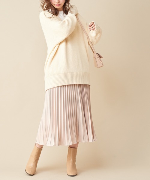 natural couture(ナチュラルクチュール)の「配色プリントプリーツスカート(スカート・レディース・ピンク/チェック/ライトベージュ・FREE)」の2枚目の写真