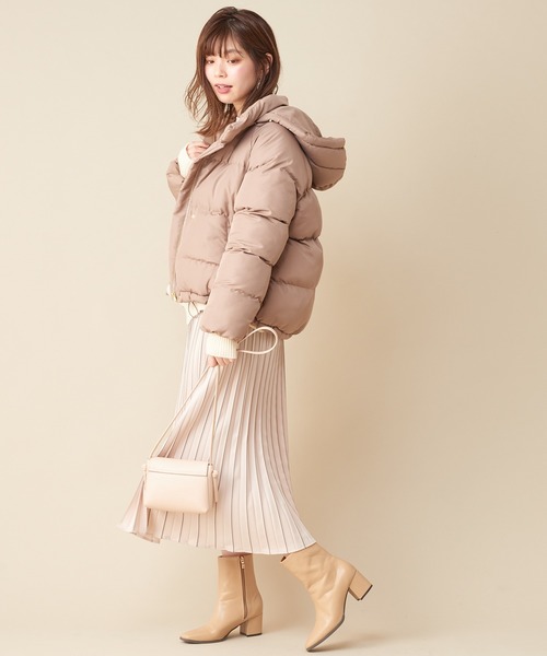 natural couture(ナチュラルクチュール)の「配色プリントプリーツスカート(スカート・レディース・ピンク/チェック/ライトベージュ・FREE)」の8枚目の写真