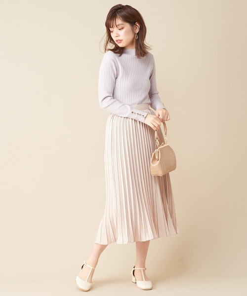 natural couture(ナチュラルクチュール)の「配色プリントプリーツスカート(スカート・レディース・ピンク/チェック/ライトベージュ・FREE)」の10枚目の写真