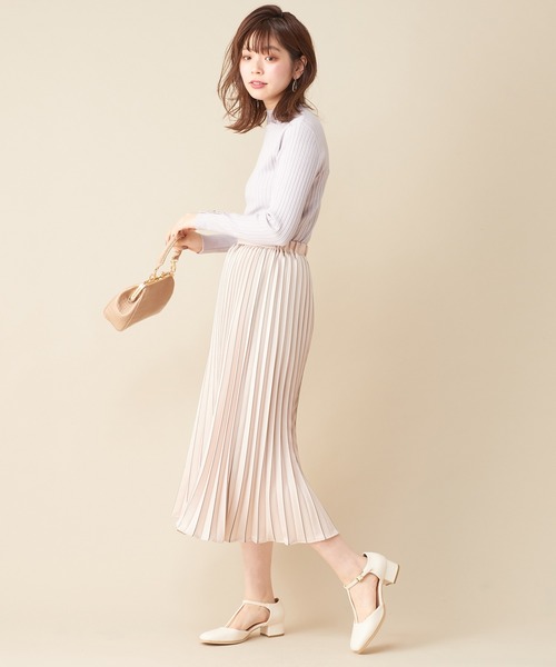 natural couture(ナチュラルクチュール)の「配色プリントプリーツスカート(スカート・レディース・ピンク/チェック/ライトベージュ・FREE)」の11枚目の写真