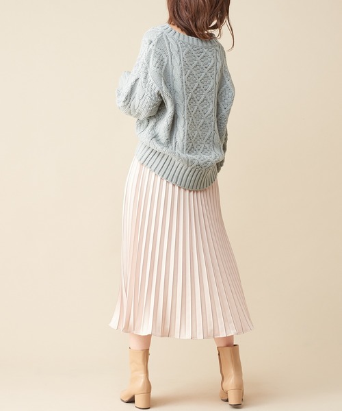 natural couture(ナチュラルクチュール)の「配色プリントプリーツスカート(スカート・レディース・ピンク/チェック/ライトベージュ・FREE)」の13枚目の写真