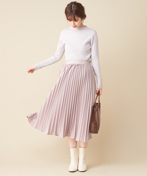 natural couture(ナチュラルクチュール)の「配色プリントプリーツスカート(スカート・レディース・ピンク/チェック/ライトベージュ・FREE)」の16枚目の写真