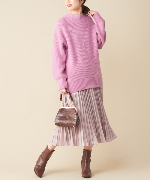 natural couture(ナチュラルクチュール)の「配色プリントプリーツスカート(スカート・レディース・ピンク/チェック/ライトベージュ・FREE)」の17枚目の写真