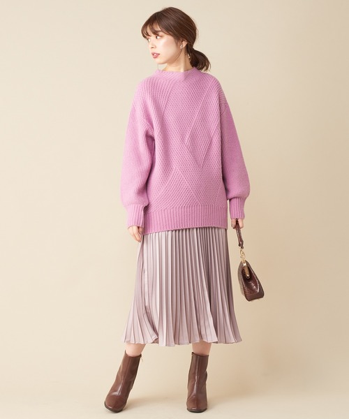 natural couture(ナチュラルクチュール)の「配色プリントプリーツスカート(スカート・レディース・ピンク/チェック/ライトベージュ・FREE)」の18枚目の写真