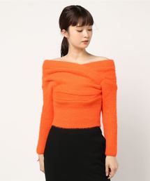 フェザーニットオフショルTOP