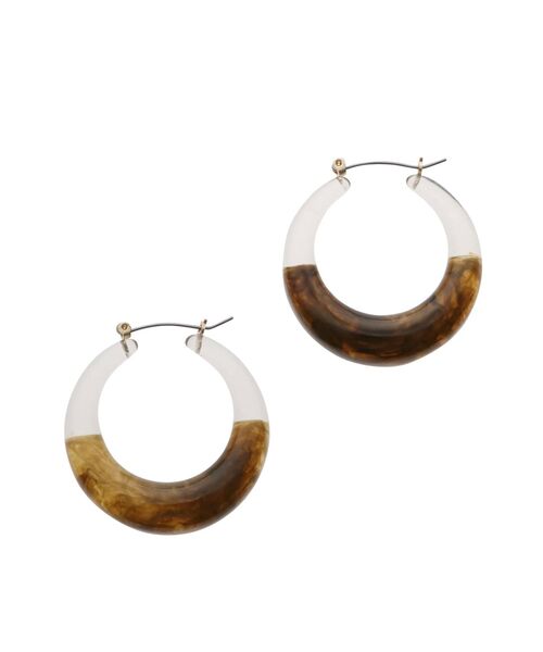 RESEXXY(リゼクシー)の「ハーフクリアピアス(ピアス(両耳用)・レディース・ブラック/ブラウン/ベージュ・FREE)」の2枚目の写真