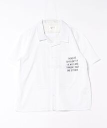 ビッグシルエットフォトバックプリントオープンカラーシャツ