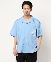ビッグシルエットフォトバックプリントオープンカラーシャツ