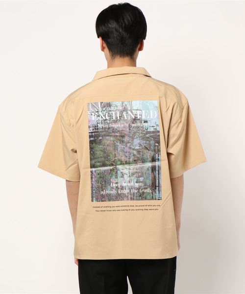 DRESS HIPPY INK　オープンカラーシャツ　ボックスシルエット　総柄 ドレスヒッピー F-HOLE L/S シャツ オープンカラーシャツ 総柄