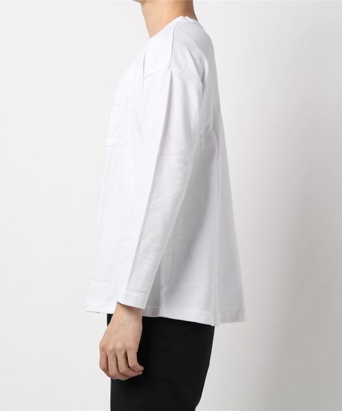 B.I.D.(ビーアイディー)の「《TRAP/U》ラウンド鹿の子カットソー(Tシャツ/カットソー・メンズ・ホワイト/オリーブ・MEDIUM/LARGE)」の3枚目の写真