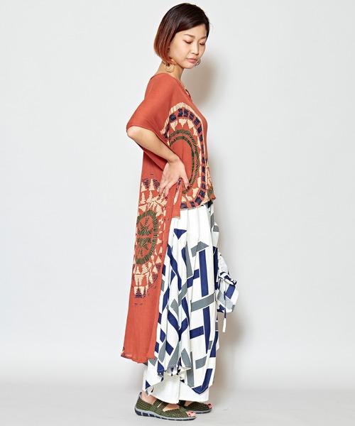チャイハネ（チャイハネ）の「【チャイハネ】yul ノマデスハイローヘムワンピース（ワンピース・レディース・ホワイト/ブラック/パープル/オレンジ・FREE）」の7枚目の写真
