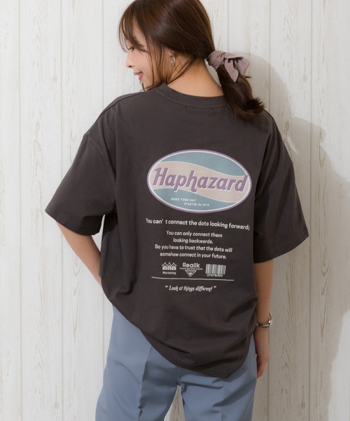 SpRay(スプレイ)の「オーバルロゴ BIG Tシャツ(Tシャツ/カットソー・レディース・オフホワイト/ブルー/アイボリー/ラベンダー/スミクロ・FREE)」の4枚目の写真