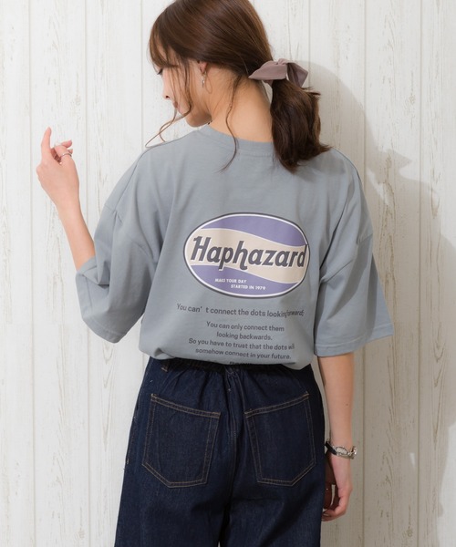 SpRay(スプレイ)の「オーバルロゴ BIG Tシャツ(Tシャツ/カットソー・レディース・オフホワイト/ブルー/アイボリー/ラベンダー/スミクロ・FREE)」の5枚目の写真