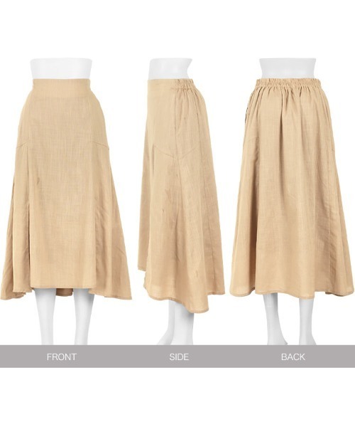 KOBE LETTUCE（コウベレタス）の「スラブガーゼスリットマーメイドスカート（スカート・レディース・ライトベージュ/パープル/ベージュ/ブラック・FREE）」の10枚目の写真