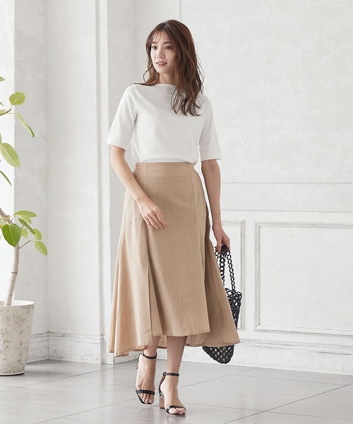 KOBE LETTUCE（コウベレタス）の「スラブガーゼスリットマーメイドスカート（スカート・レディース・ライトベージュ/パープル/ベージュ/ブラック・FREE）」の14枚目の写真