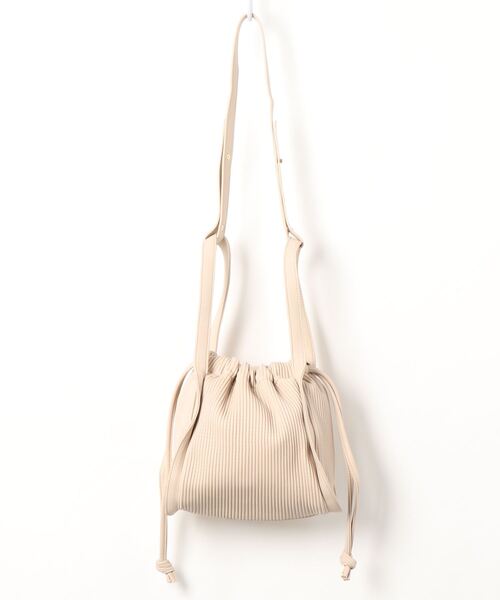 INTERPLANET（インタープラネット）の「プリーツBAG（ショルダーバッグ・レディース・ベージュ/ブラック・フリー）」の11枚目の写真