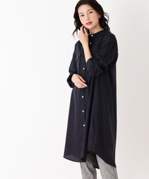 SHOO・LA・RUE | 【M-3L】バンドカラーロングシャツワンピース(ワンピース)