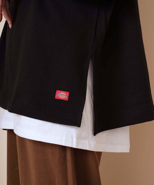 Dickies(ディッキーズ)の「【DICKIES/ディッキーズ】ワンポイントクルーネックチュニックスウェット/トレーナー サイドスリット ワンポイントロゴ刺繍(スウェット・レディース・ブラック/パープル/アイボリー・MEDIUM/LARGE)」の16枚目の写真