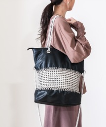dalaleo ダラレオ シュリンクレザープルタブデザイン2WAYトートバッグ