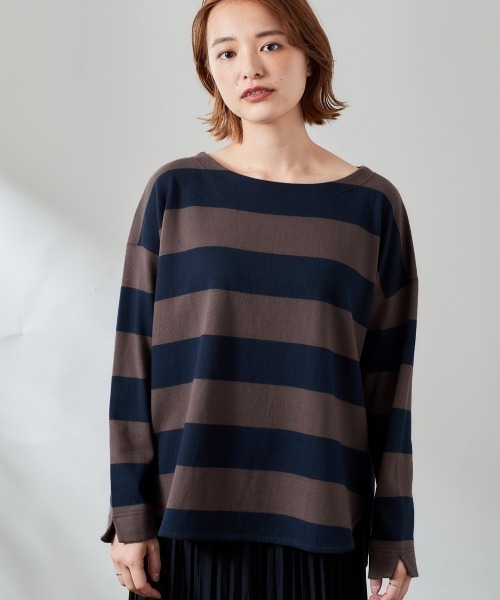 cepo（セポ）の「スリットラウンドロンＴｅｅ（Tシャツ/カットソー・レディース・パープル/グレー/ネイビー/チャコールグレー/オフホワイト・M）」の4枚目の写真