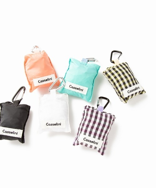 Casselini（キャセリーニ）の「コンビニエコバッグ（エコバッグ/サブバッグ・レディース・ホワイト/ブラック/パープル/ピンク/イエロー/ブルー・FREE）」の10枚目の写真
