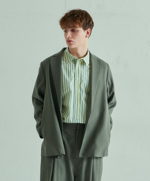 Lui's(ルイス)の「【4×4 セットアップシリーズ 21S/S】 1Bオーバージャケット(テーラードジャケット)」|オリーブ