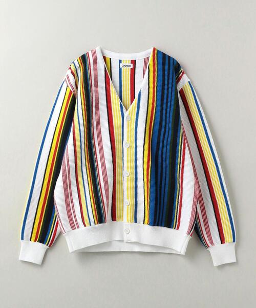 COOHEM 多色ストライプ カーディガン COOHEM (コーヘン) MULTI STRIPE KNIT C/D / マルチストライプ