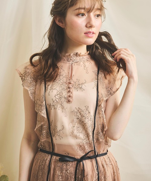 NOELA（ノエラ）の「インナーセットレースチュニック（シャツ/ブラウス・レディース・オフホワイト/オレンジ・FREE）」の3枚目の写真