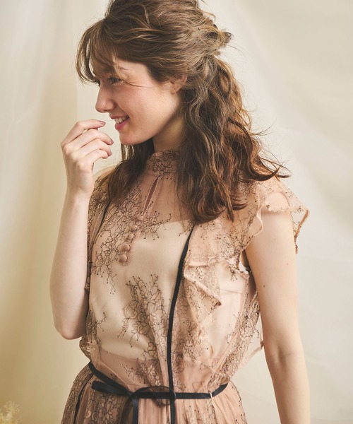 NOELA（ノエラ）の「インナーセットレースチュニック（シャツ/ブラウス・レディース・オフホワイト/オレンジ・FREE）」の4枚目の写真