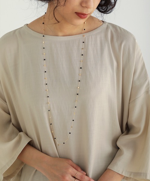 Bou Jeloud（ブージュルード）の「スクエアコンビネックレス（ネックレス・レディース・クリア/ブラック・ONE SIZE）」の3枚目の写真