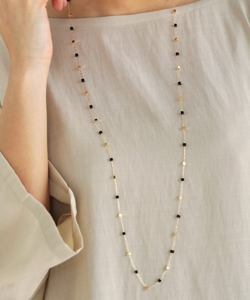 Bou Jeloud（ブージュルード）の「スクエアコンビネックレス（ネックレス・レディース・クリア/ブラック・ONE SIZE）」の5枚目の写真