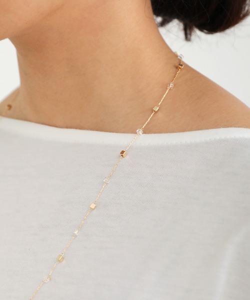 Bou Jeloud（ブージュルード）の「スクエアコンビネックレス（ネックレス・レディース・クリア/ブラック・ONE SIZE）」の8枚目の写真