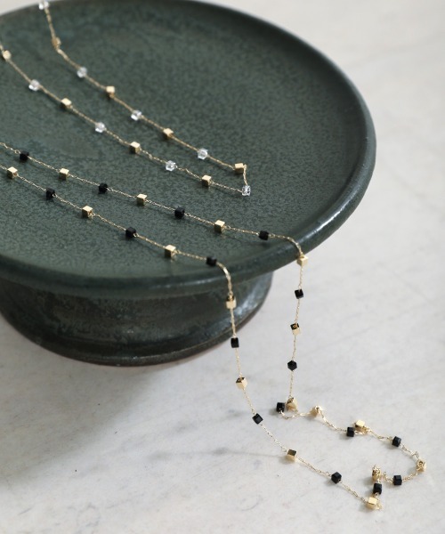 Bou Jeloud（ブージュルード）の「スクエアコンビネックレス（ネックレス・レディース・クリア/ブラック・ONE SIZE）」の10枚目の写真