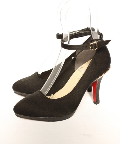 日本製】キラキラパーティーストラップ付パンプス