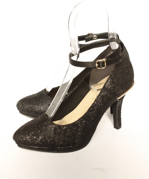日本製】キラキラパーティーストラップ付パンプス
