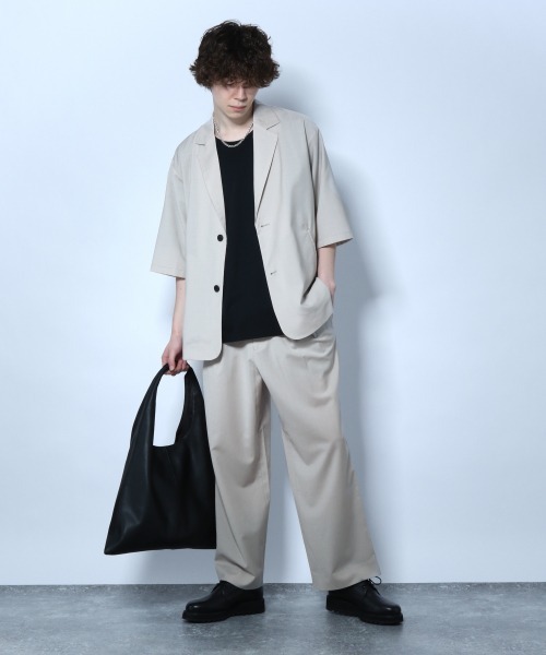 HARE(ハレ)の「TWワイドパンツ(HARE)(スラックス・メンズ・ブラック/ライトグレー/ダークグレー・SMALL/MEDIUM)」の8枚目の写真