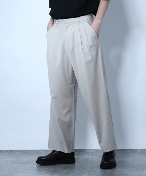 HARE(ハレ)の「TWワイドパンツ(HARE)(スラックス・メンズ・ブラック/ライトグレー/ダークグレー・SMALL/MEDIUM)」の12枚目の写真