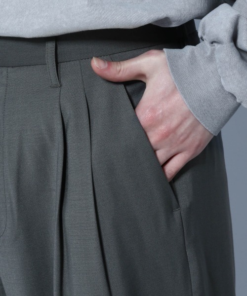 HARE(ハレ)の「TWワイドパンツ(HARE)(スラックス・メンズ・ブラック/ライトグレー/ダークグレー・SMALL/MEDIUM)」の9枚目の写真