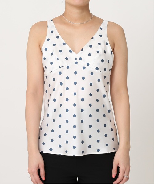 EDIT. FOR LULU（エディットフォールル）の「シルクツイル ドットキャミソール（シャツ/ブラウス・レディース・ホワイト/グレー・FREE）」の5枚目の写真