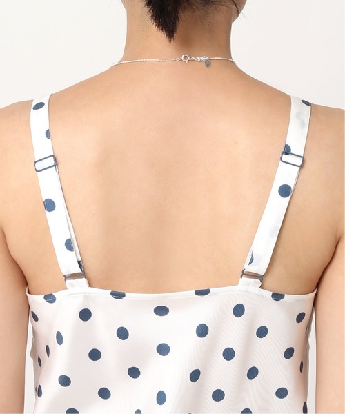 EDIT. FOR LULU（エディットフォールル）の「シルクツイル ドットキャミソール（シャツ/ブラウス・レディース・ホワイト/グレー・FREE）」の8枚目の写真