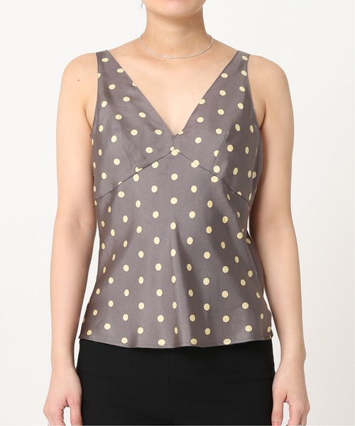 EDIT. FOR LULU（エディットフォールル）の「シルクツイル ドットキャミソール（シャツ/ブラウス・レディース・ホワイト/グレー・FREE）」の13枚目の写真