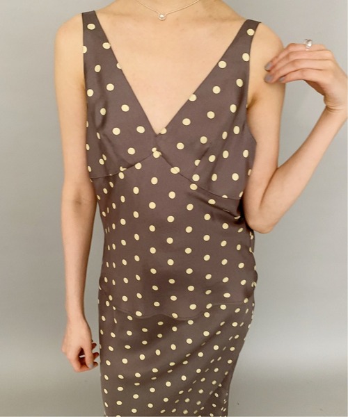 EDIT. FOR LULU（エディットフォールル）の「シルクツイル ドットキャミソール（シャツ/ブラウス・レディース・ホワイト/グレー・FREE）」の19枚目の写真