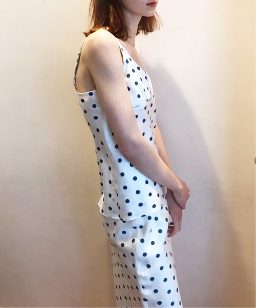 EDIT. FOR LULU（エディットフォールル）の「シルクツイル ドットキャミソール（シャツ/ブラウス・レディース・ホワイト/グレー・FREE）」の20枚目の写真