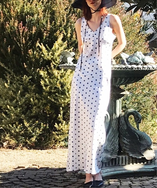 EDIT. FOR LULU（エディットフォールル）の「シルクツイル ドットキャミソール（シャツ/ブラウス・レディース・ホワイト/グレー・FREE）」の21枚目の写真